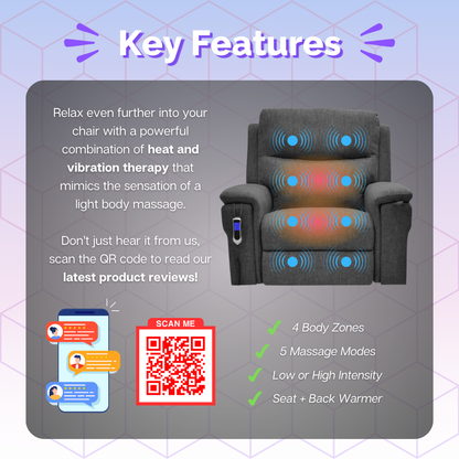 BIG DADDY Recliner Chair | Heavy Duty Motor | Lift Assist up to 250 KG